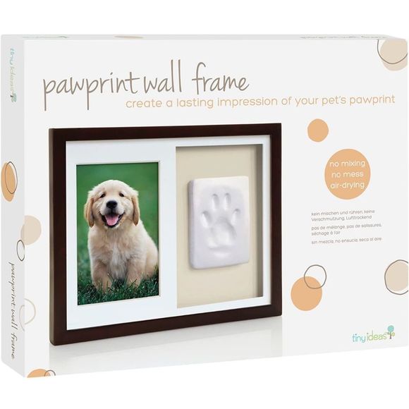 NIB!! Tiny Ideas Paw Print Wall Frame Kit, Dog or Cat Clay Pawprint Keepsake Kit - Picture 1 of 6